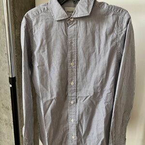 Steven Alan Gray and White Striped Dress Shirt